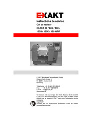 Exakt 80E Instructions De Service