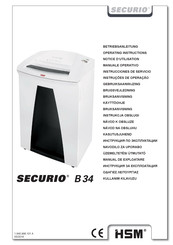 HSM Securio B 34 Notice D'utilisation