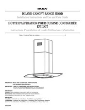 IKEA IH8432WS0 Instructions D'installation Et Guide D'utilisation Et D'entretien