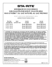 STA-RITE MAX-E-THERM SRC333NA Instructions D'installation