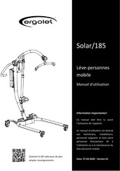 ergolet Solar/185 Manuel D'utilisation