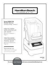 Hamilton Beach Commercial HBH750 Série Manuel D'utilisation