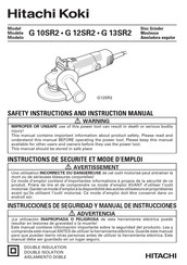 Hitachi Koki G 10SR2 Instructions De Sécurité Et Mode D'emploi