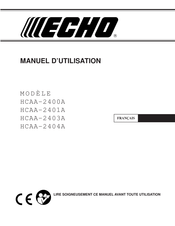 Echo HCAA-2404A Manuel D'utilisation