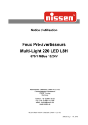 nissen Multi-Light 220 LED L8H 670/1 Notice D'utilisation