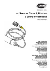 Hach sc Sensors Class 1 Division 2 Instructions D'utilisation