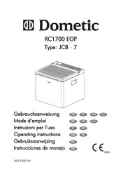 Dometic JCB -7 Mode D'emploi