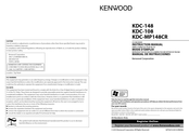 Kenwood KDC-148 Mode D'emploi