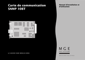 MGE UPS Systems SNMP 10BT Manuel D'installation Et D'utilisation