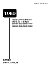 Toro MC 15 Notice D'utilisation