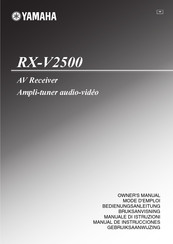 Yamaha RX-V2500 Mode D'emploi
