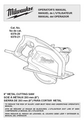 Milwaukee 6370-20 Manuel De L'utilisateur