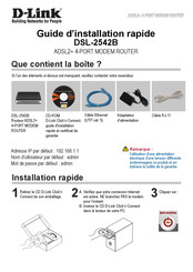 D-Link DSL-2542B Guide D'installation Rapide