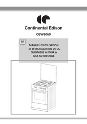 CONTINENTAL EDISON CGW6060 Manuel D'utilisation Et D'installation