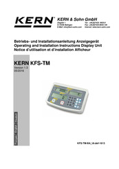 Kern KFS-TM Notice D'utilisation Et D'installation