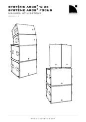 L-Acoustics ARCS WIDE Manuel Utilisateur