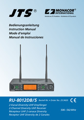 Monacor International JTS RU-8012DB/5 Mode D'emploi