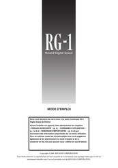 Roland RG-1 Mode D'emploi