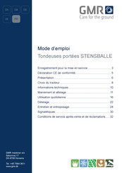 GMR STENSBALLE Mode D'emploi