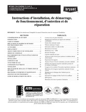 Bryant Evolution 987MB Instructions D'installation, De Démarrage, De Fonctionnement, D'entretien Et De Réparation