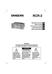 Sangean RCR-2 Mode D'emploi