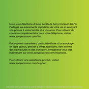 Sony Ericsson K770i Guide De L'utilisateur