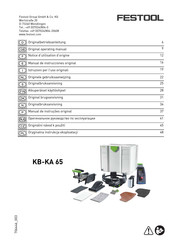 Festool KB-KA 65 Notice D'utilisation D'origine