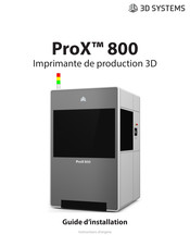 3D Systems ProX 800 Guide D'installation