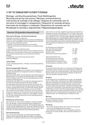 steute RF 95 RSTA 0I ULR SW917 Instructions De Montage Et De Câblage