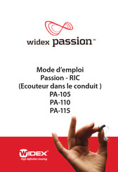 Widex passion PA-105 Mode D'emploi