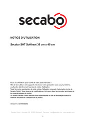 Secabo SH7 Softheat Notice D'utilisation