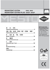 Mesto RESISTENT EXTRA 3592 Mode D'emploi