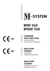 M-system BPR 960 IX Mode D'emploi