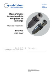 Orbitalum ESG Plus2 Mode D'emploi