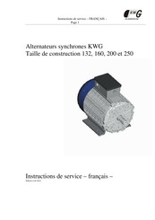 KW-Generator KWG-250/2- 20 Série Instructions De Service