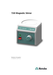 Metrohm 728 Magnetic Stirrer Mode D'emploi
