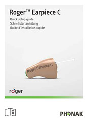 Phonak Roger Earpiece C Guide D'installation Rapide