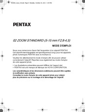 Pentax 02 ZOOM STANDARD Mode D'emploi