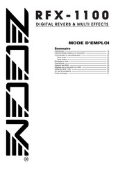 Zoom RFX-1100 Mode D'emploi