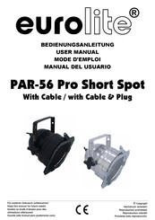 EuroLite PAR-56 Pro Short Spot Mode D'emploi