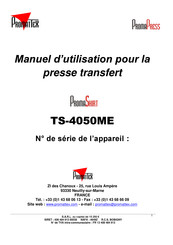 Promattex PromaPress PromaShirt TS-4050ME Manuel D'utilisation