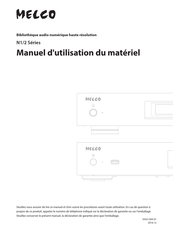 Melco N1A/2 Manuel D'utilisation Du Matériel