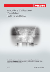 Miele DA 398-7 Instructions D'utilisation Et D'installation