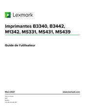 Lexmark MS431 Guide De L'utilisateur