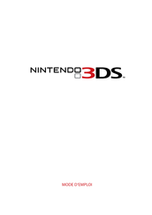 Nintendo 3DS Mode D'emploi