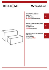 Bellcome Touch Line KITS vidéo Instructions D'installation