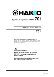 Hakko 701 Manuel D'utilisation