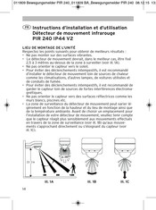 brennenstuhl PIR 240 IP44 V2 Instructions D'installation Et D'utilisation