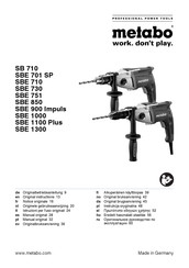 Metabo SBE 710 Notice Originale