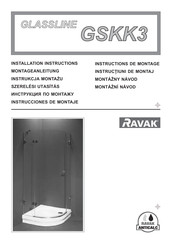 RAVAK Glassline GCKK3 Instructions De Montage
